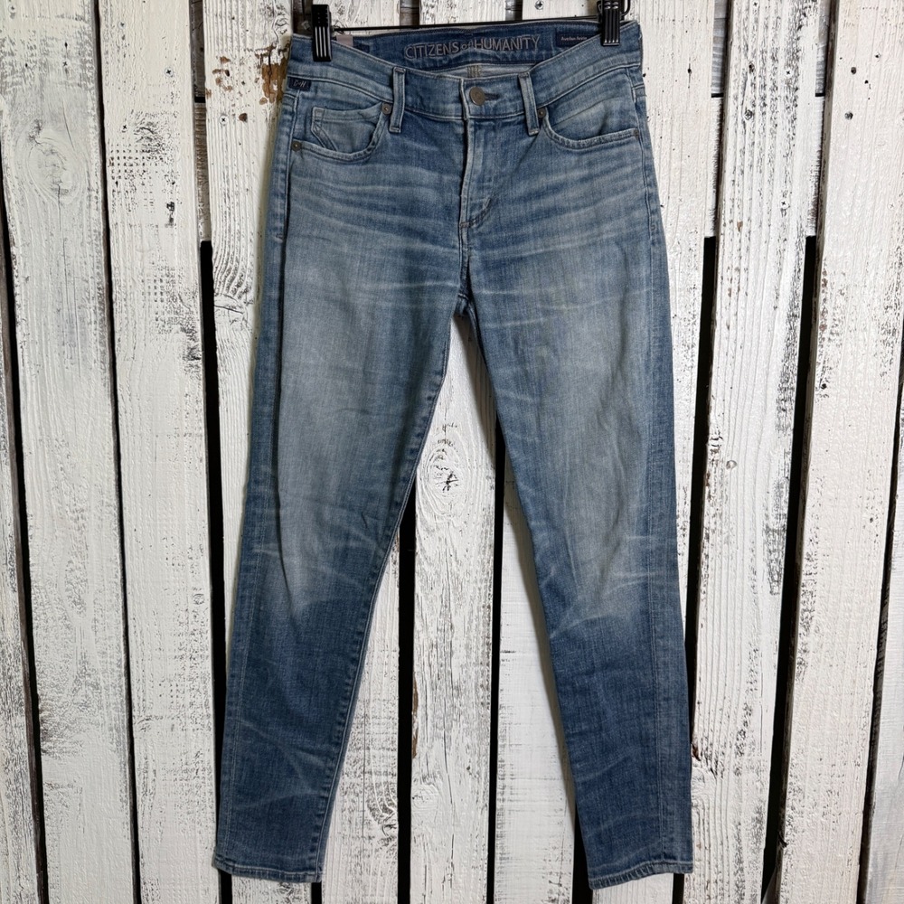 Citizens of Humanity Avedon Ankle Jeans Womens 24 Med Wash Skinny Distressed